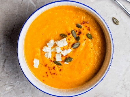 Есенна крем супа от тиква и гъби - снимка на рецептата